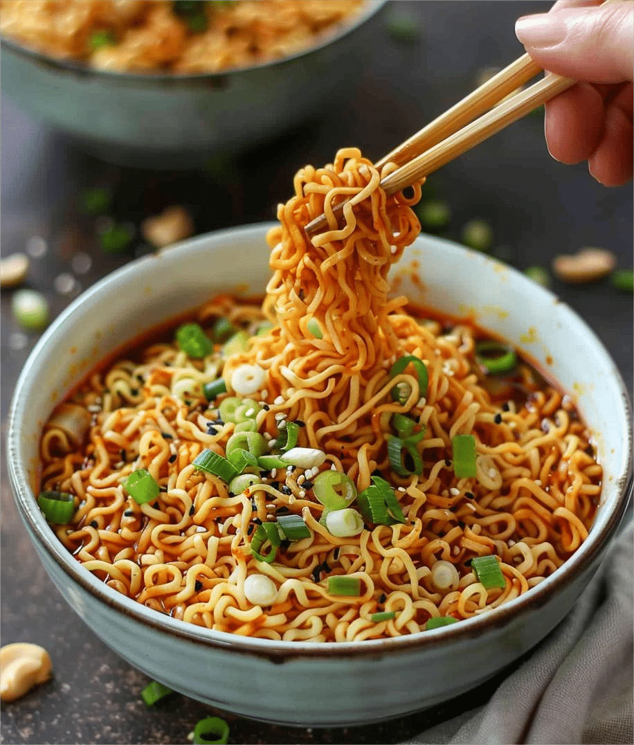 Easy Saucy Ramen Noodles