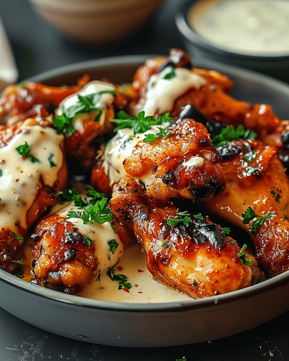 Spicy Alfredo Chicken Wings Delight