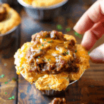 BBQ Beef Biscuit Cups