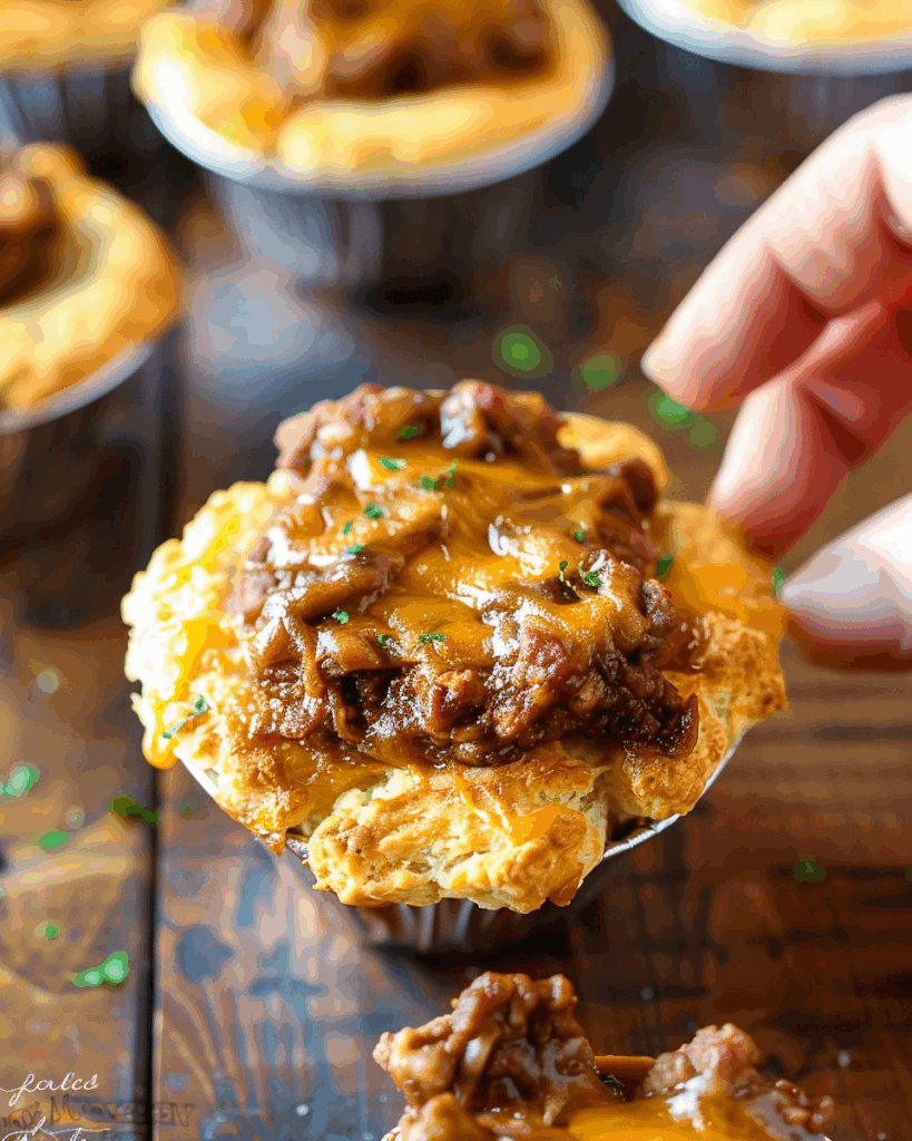 BBQ Beef Biscuit Cups