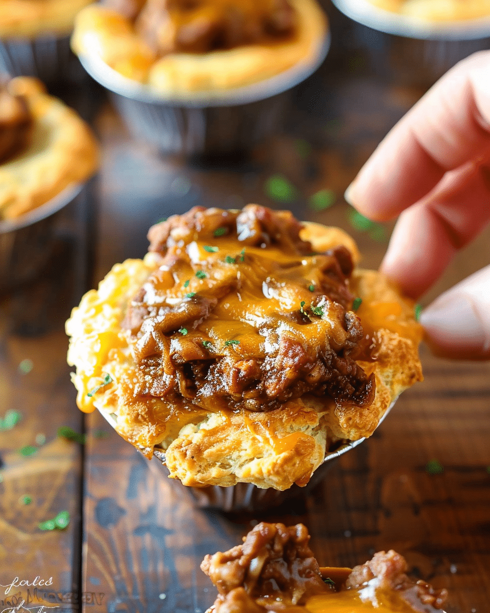 BBQ Beef Biscuit Cups