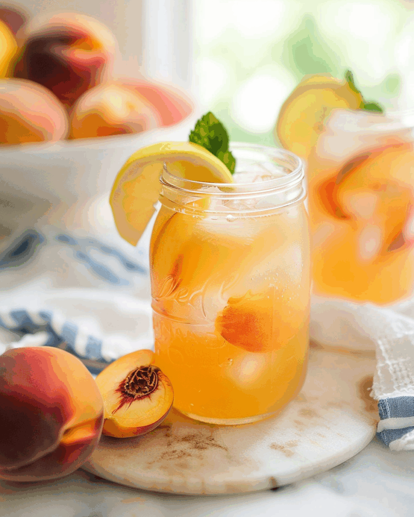Homemade Peach Lemonade