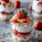 No-Bake Strawberry Cheesecake Jars