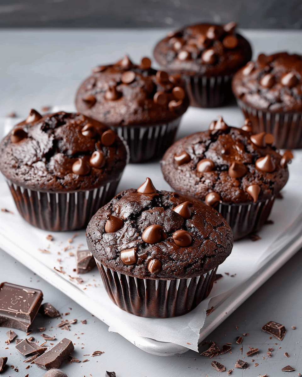Sour Cream Double Chocolate Muffins