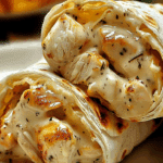 Cheesy Garlic Chicken Wraps