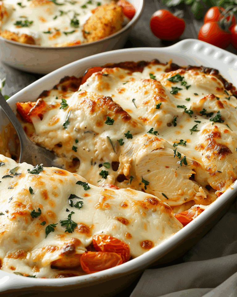 Cheesy Mozzarella Chicken Bake