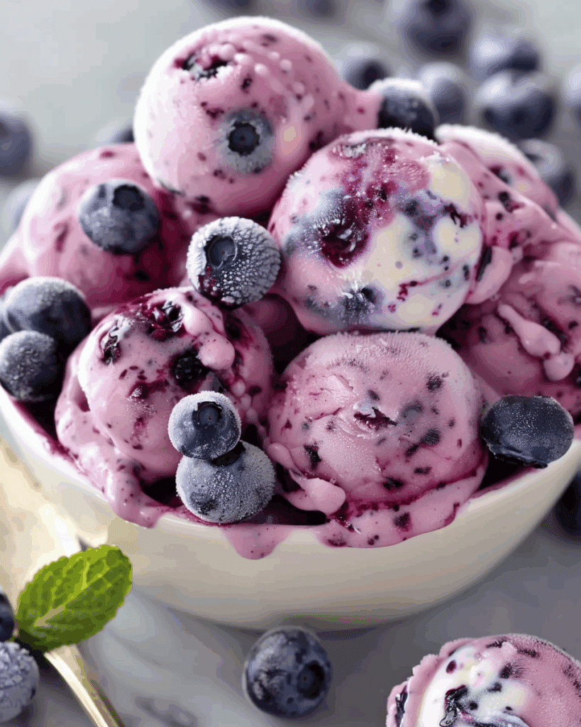 Frozen Blueberry Yogurt Drops