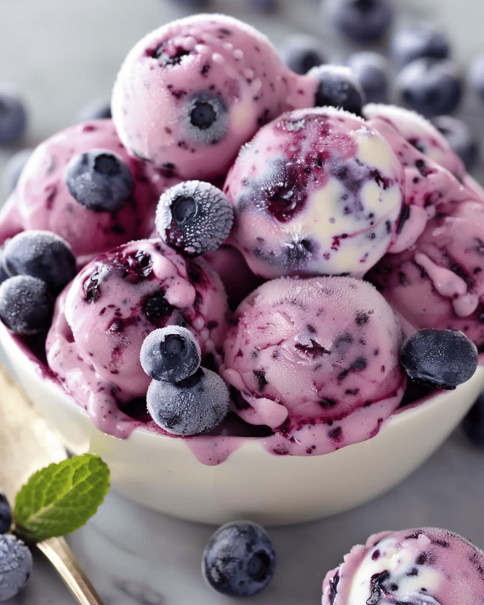 Frozen Blueberry Yogurt Drops