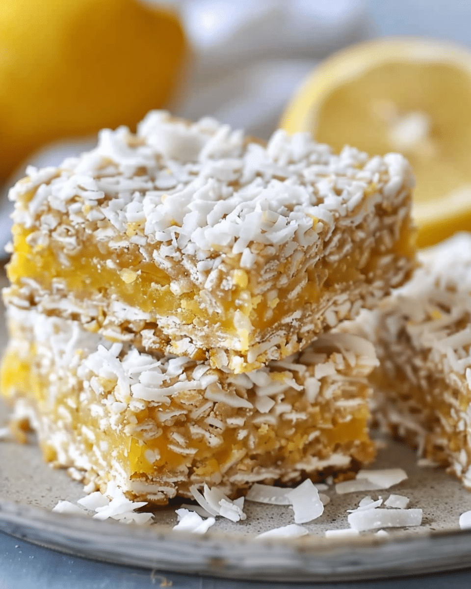 No‑Bake Lemon Coconut Protein Bars