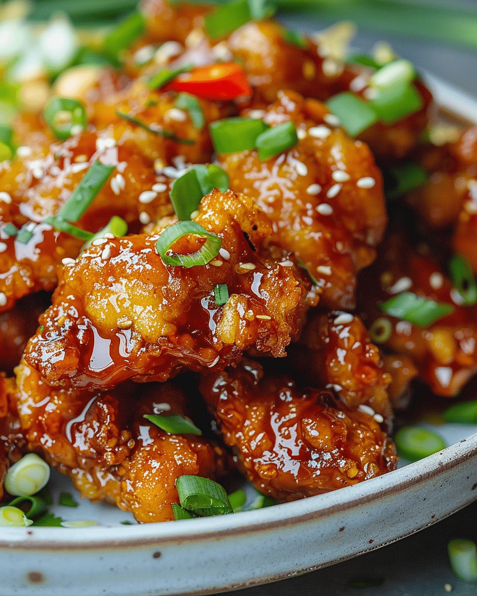 Crispy Chinese Honey Garlic Chicken