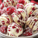 White Chocolate Raspberry Cheesecake Balls