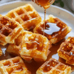 Cornbread Waffle Bites with Smoked Gouda and Honey