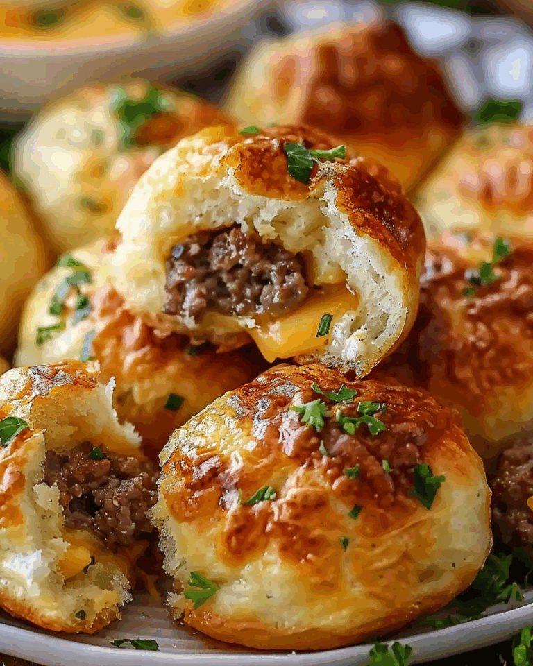 Garlic Parmesan Cheeseburger Bombs