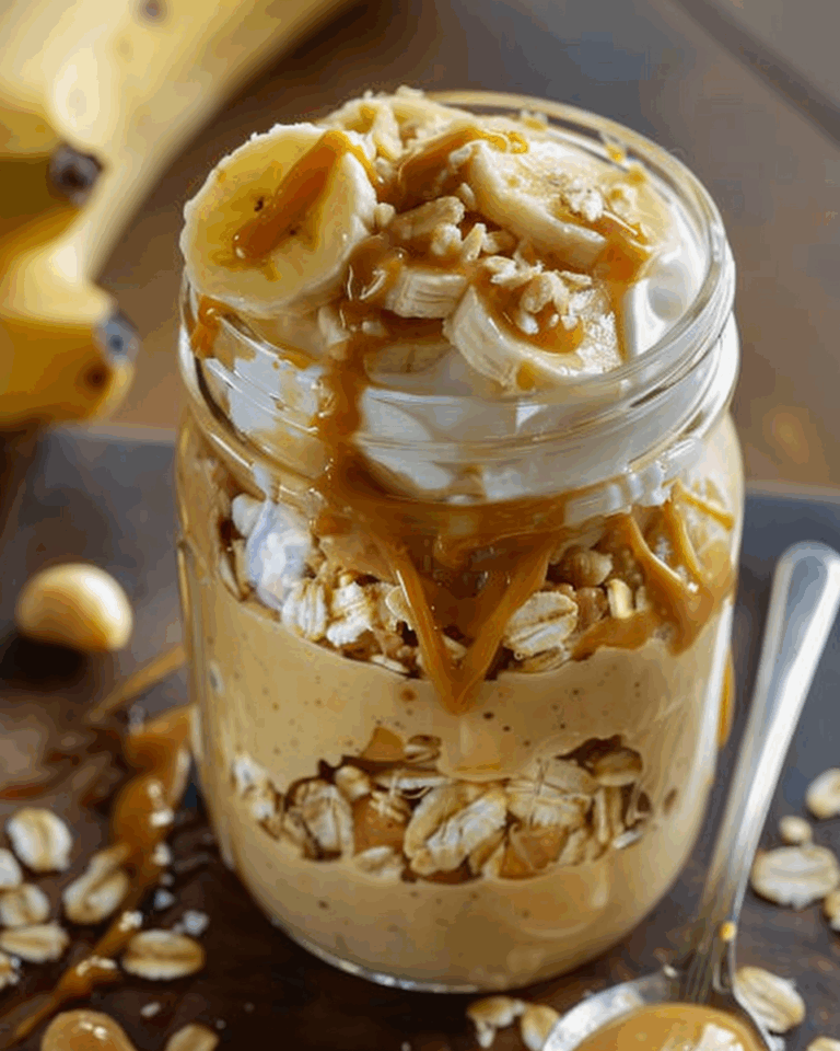 Peanut Butter Banana Overnight Jar