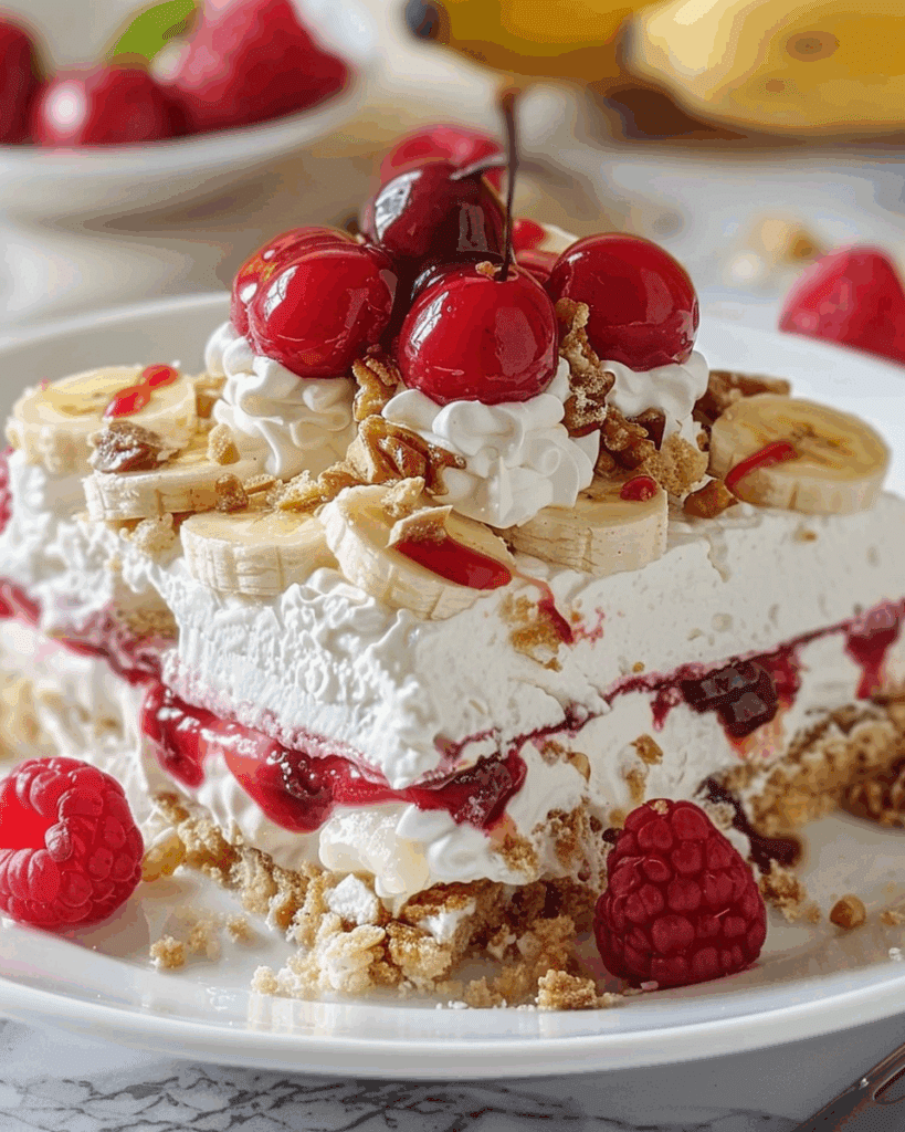 No-Bake Banana Split Cake