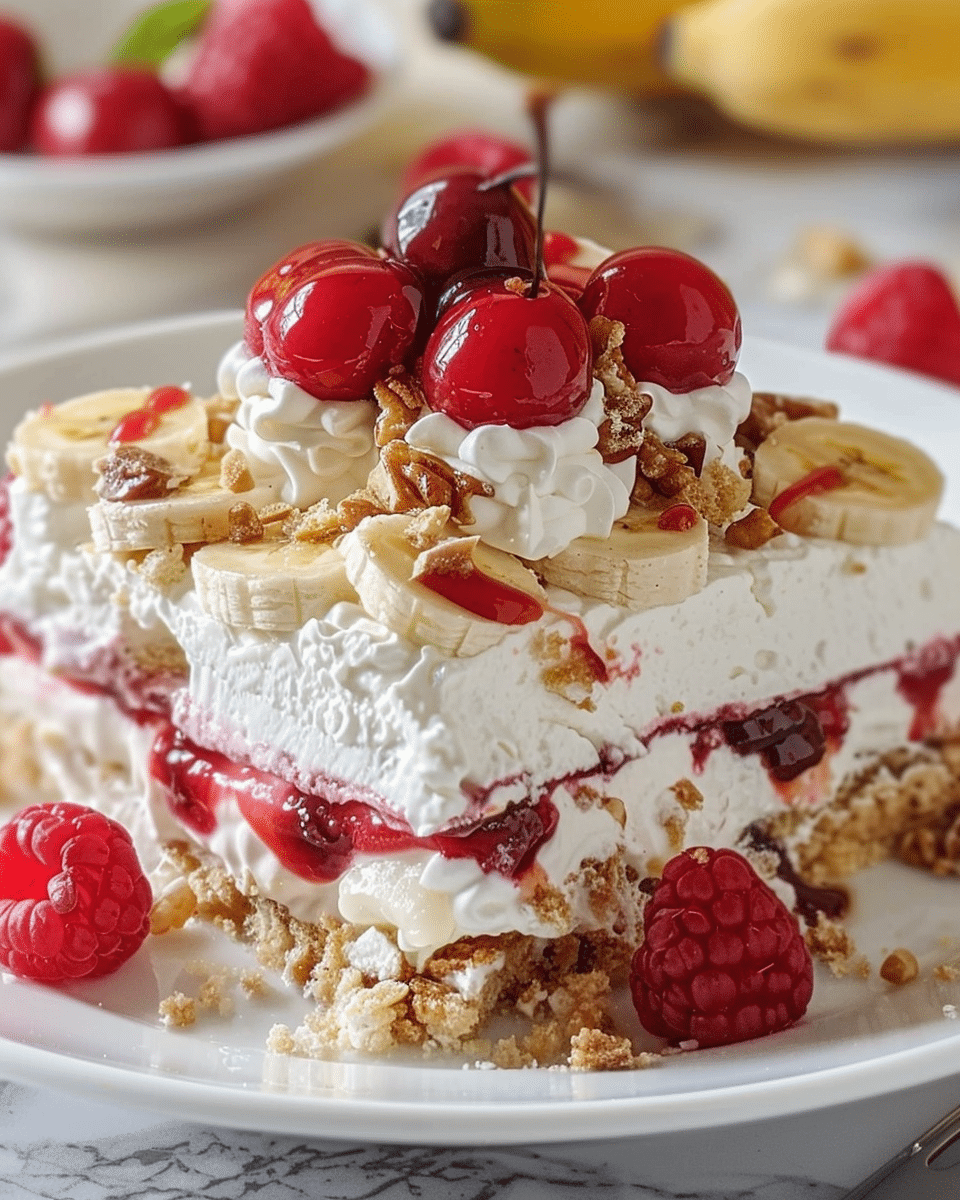 No-Bake Banana Split Cake