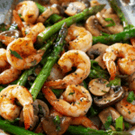 Stir-fried Shrimp, Asparagus, and Mushrooms