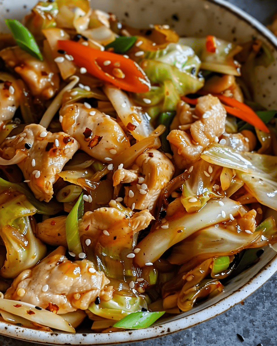 Chinese Chicken Cabbage Stir-Fry