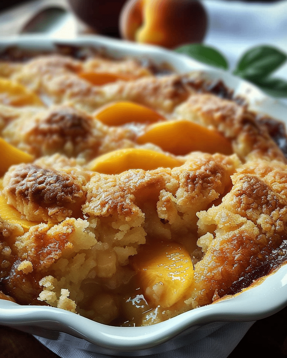 Lazy Man’s Pie Peach Cobbler