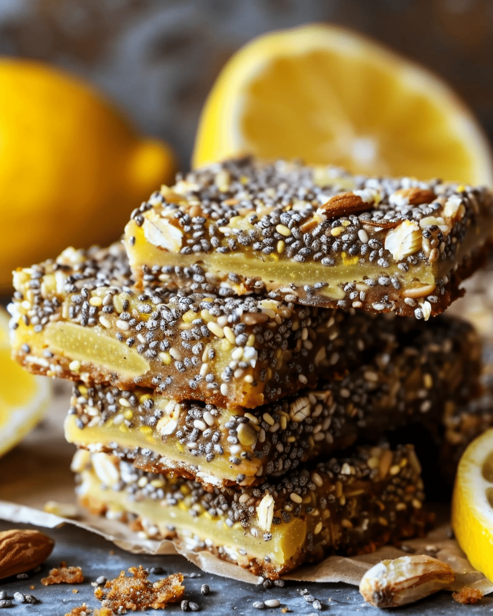 Lemon Ginger Chia Bars