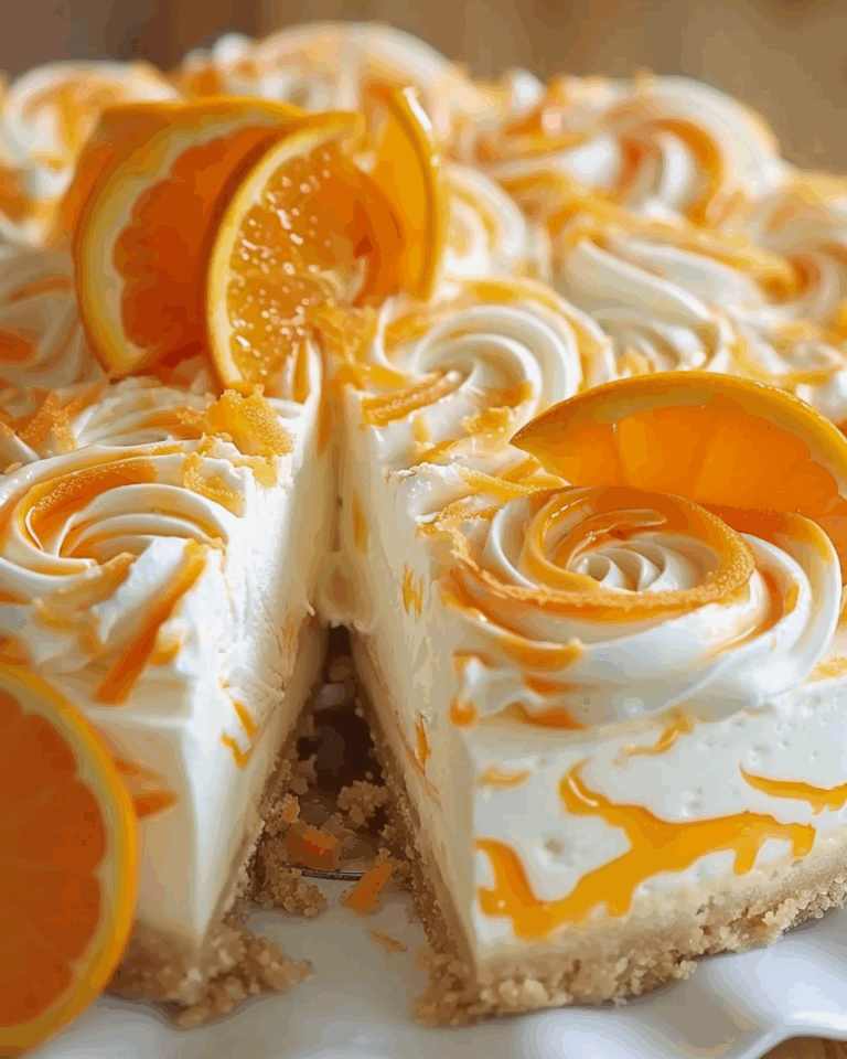 No-Bake Orange Creamsicle Cheesecake