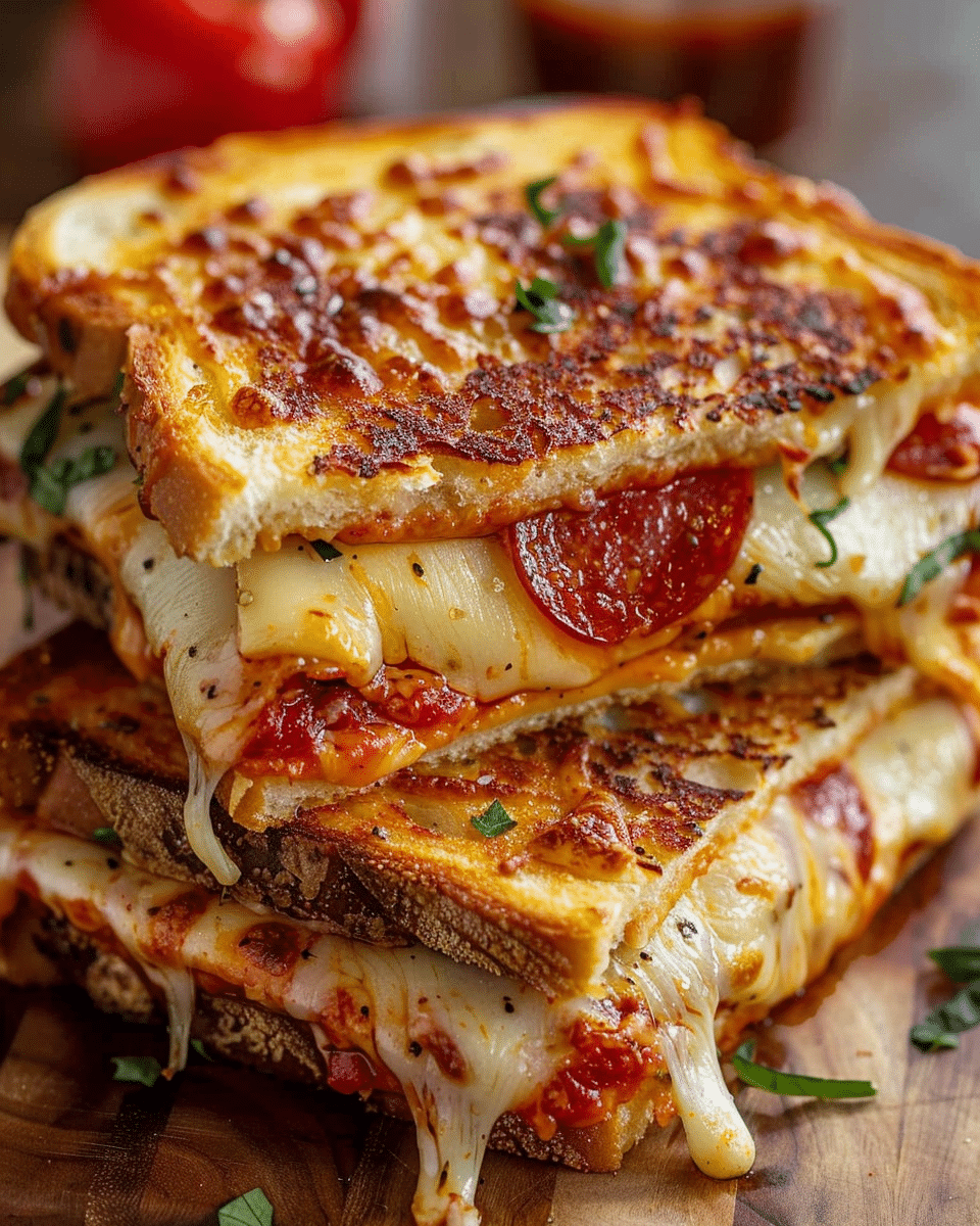 Pizza Grilled Cheese Sandwiches