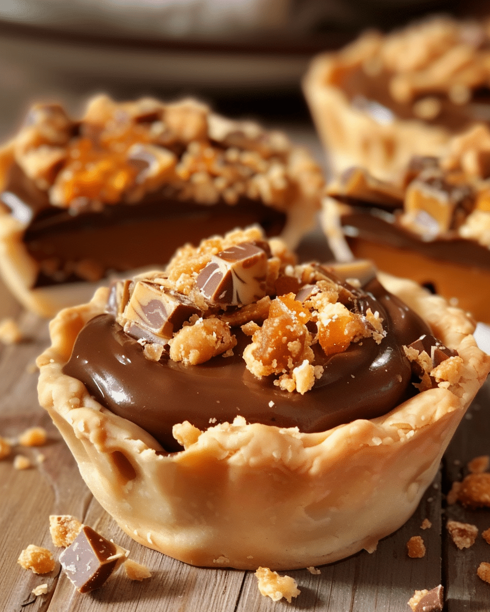 Butterfinger Caramel Crunch Mini Pies