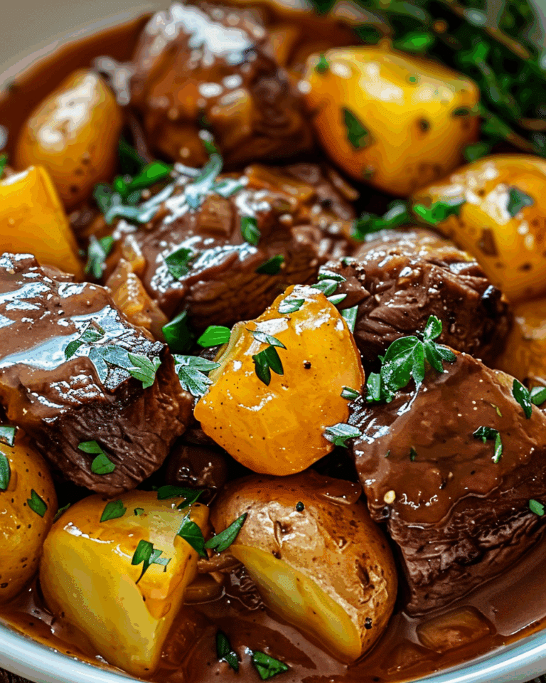 Crockpot Loaded Steak and Potato Bake