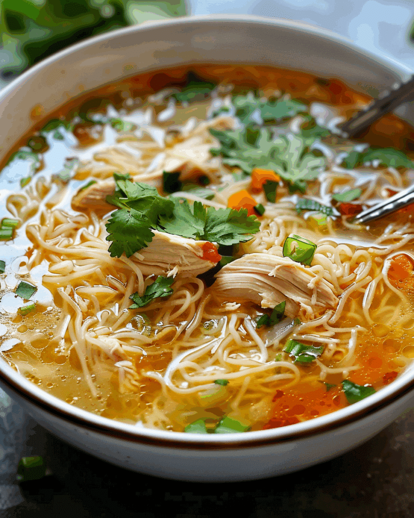 Cozy Chicken Vermicelli Soup Delight