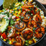 Grilled Shrimp Bowl with Avocado