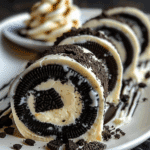 Oreo Cream Cheese Cheesecake Sushi Roll Dessert
