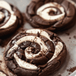 Chocolate Marshmallow Swirl Cookies
