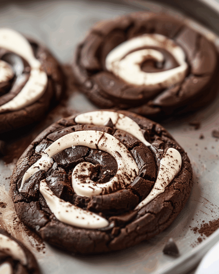 Chocolate Marshmallow Swirl Cookies