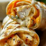 Cheesy Garlic Chicken Wraps