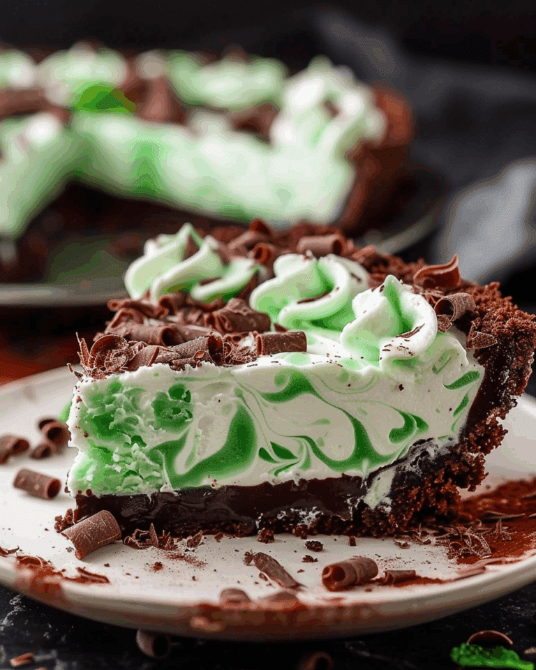 Mint Chocolate Cheesecake Pie