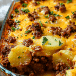 Hobo Casserole with Ground Beef & Potatoes