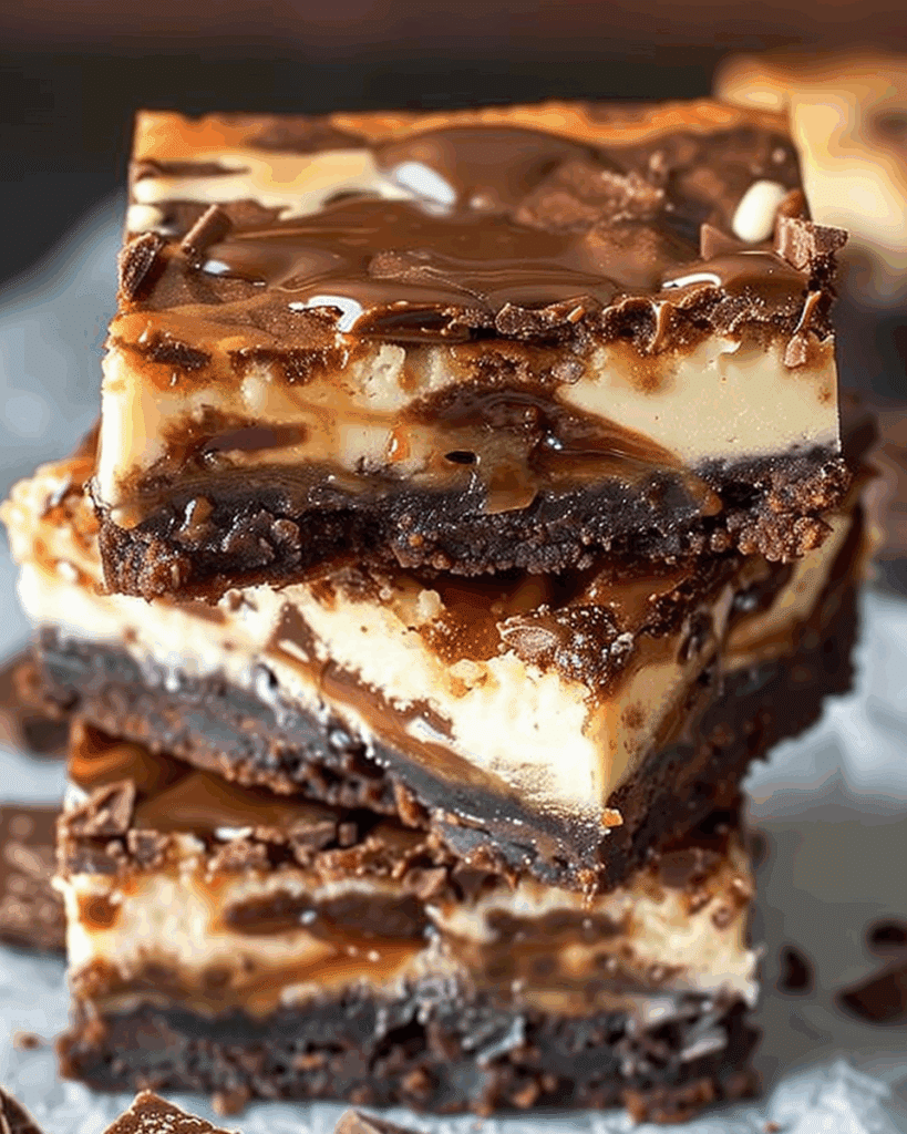 Milky Way Caramel Cheesecake Brownies