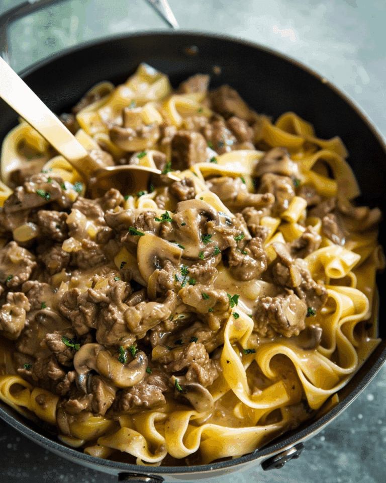 One Pot Beef Stroganoff
