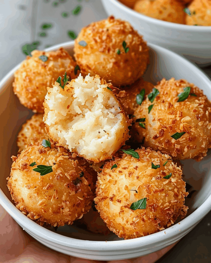 Air Fryer Cheesy Mashed Potato Balls