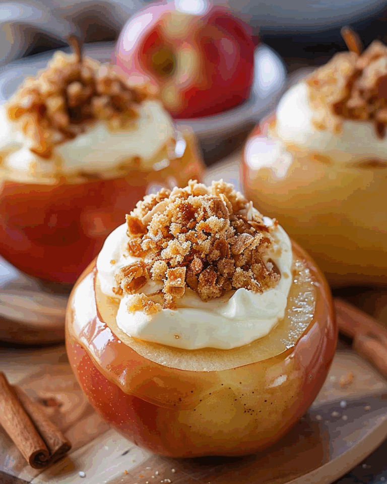 Cheesecake Stuffed Baked Apples