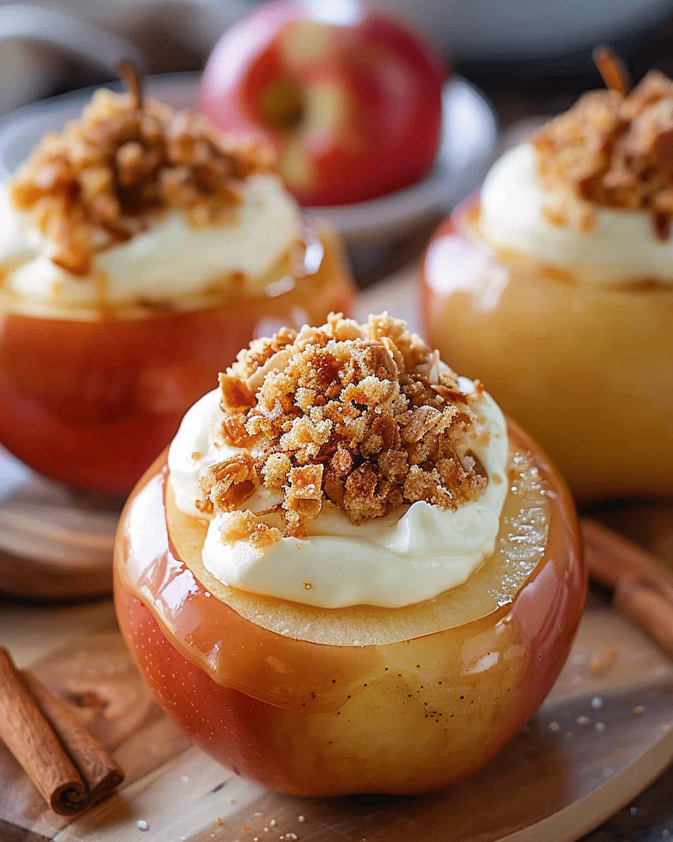 Cheesecake Stuffed Baked Apples