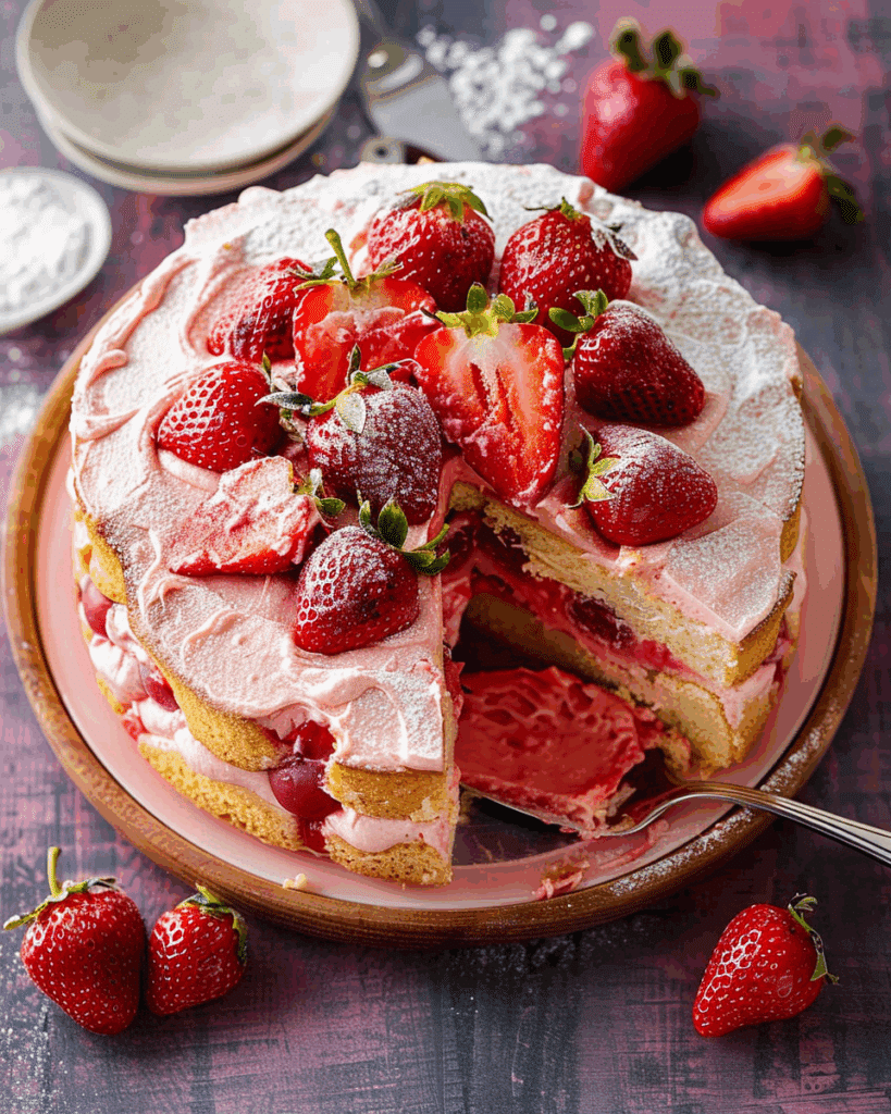 Easy Strawberry Cake Recipe
