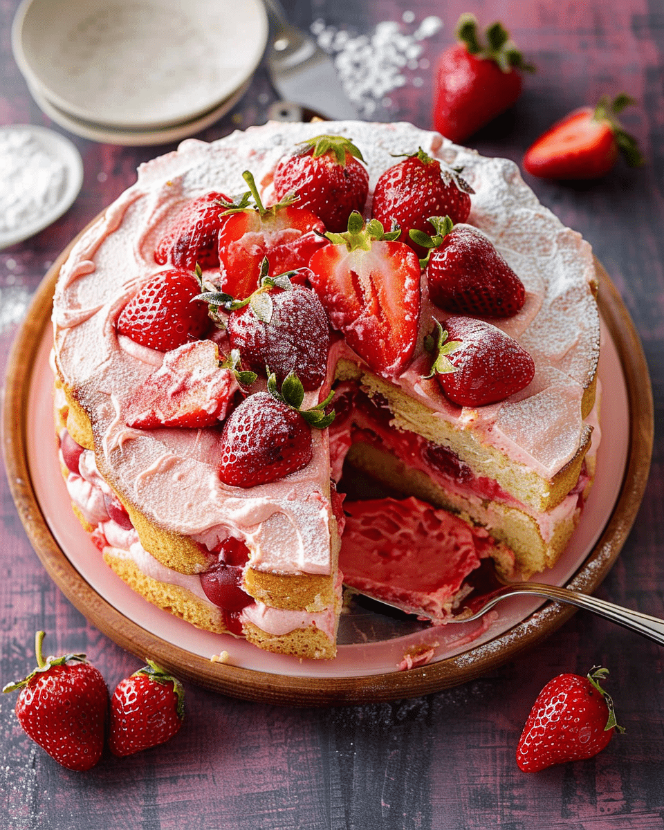 Easy Strawberry Cake Recipe