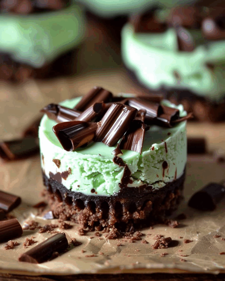 Andes Mint Mini Cheesecakes