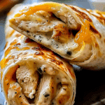 Cheesy Garlic Chicken Wraps