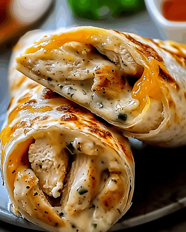 Cheesy Garlic Chicken Wraps