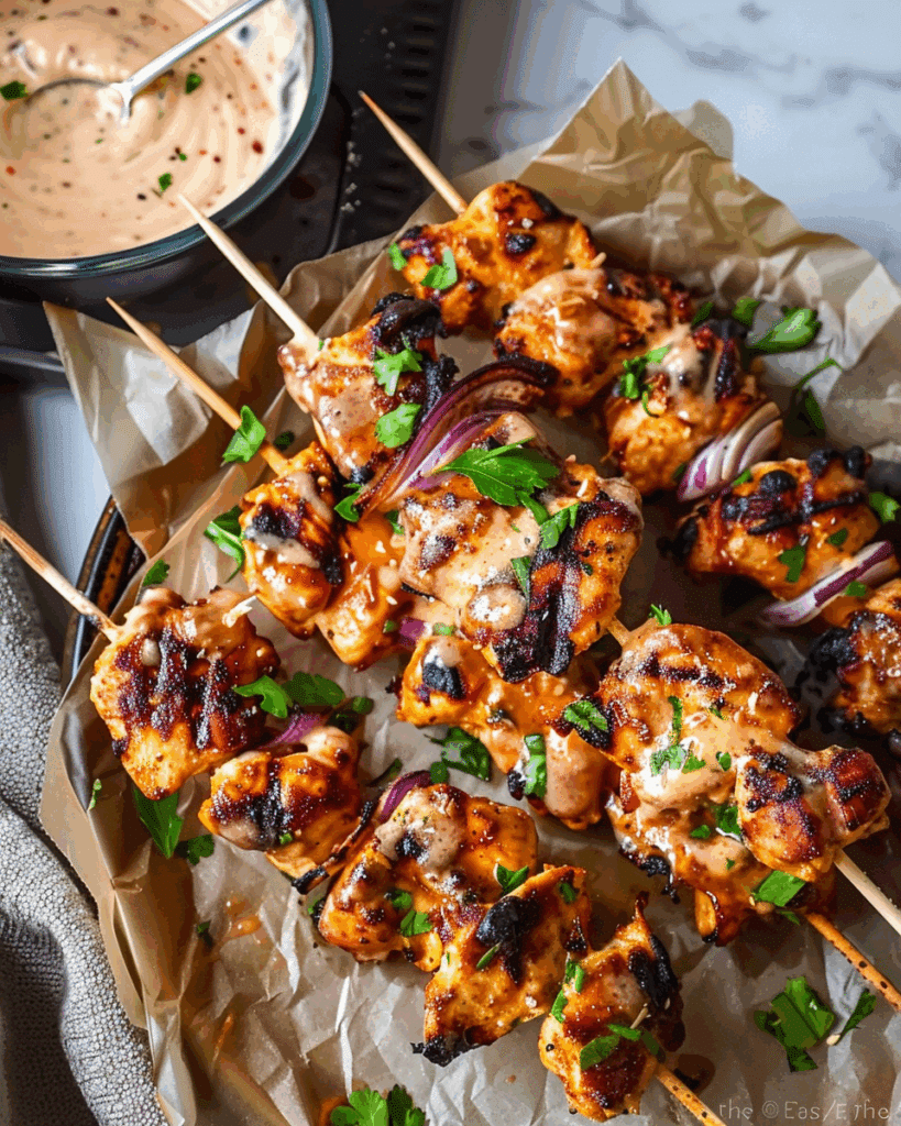 Bang Bang Chicken Skewers