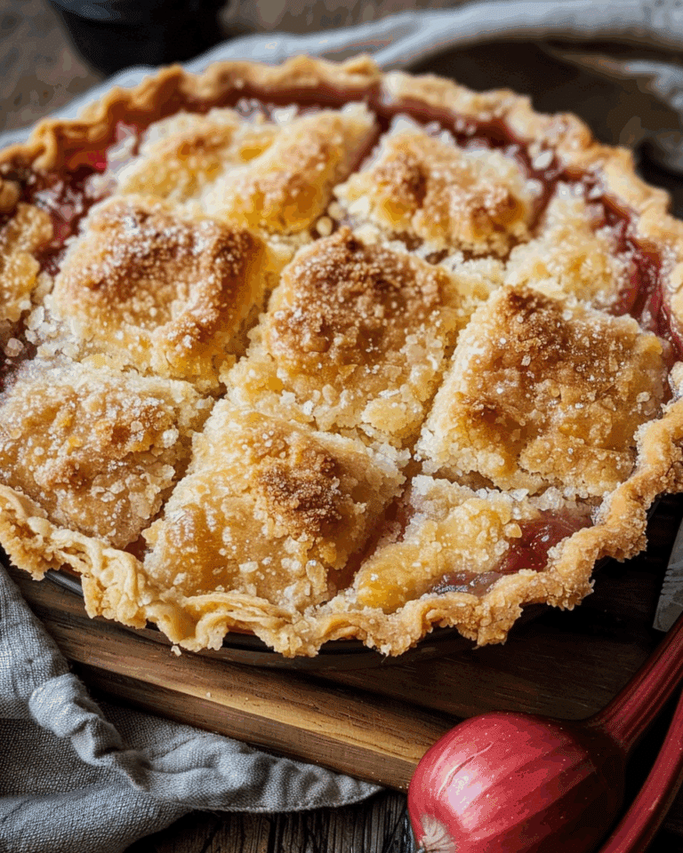Tart Rhubarb and Buttery Tart