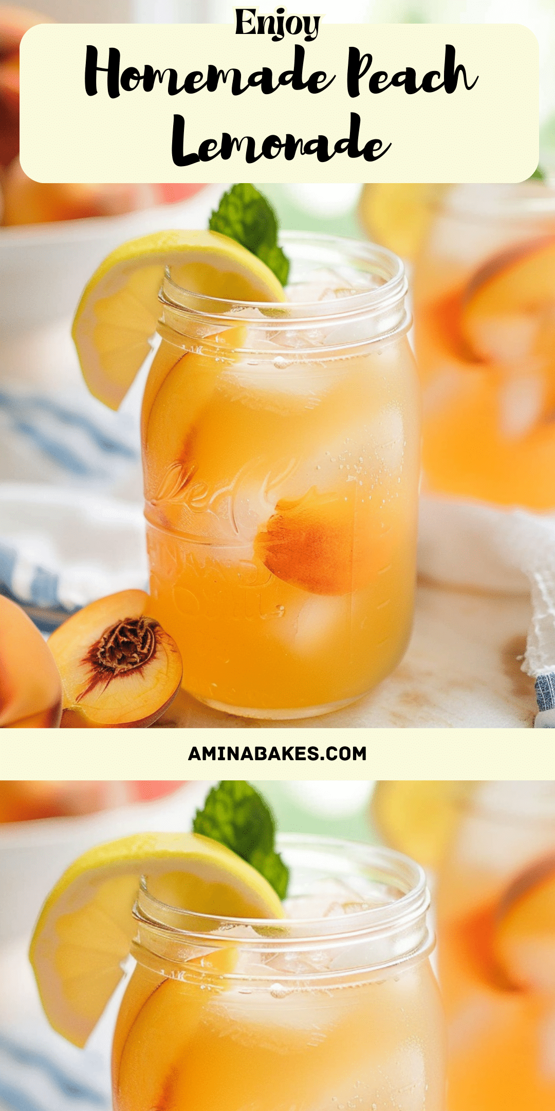 Homemade Peach Lemonade Amina Bakes