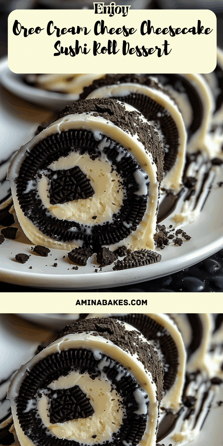 Oreo Cream Cheese Cheesecake Sushi Roll Dessert